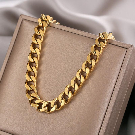 Beautiful Sterling Thick Chain | Unisex Fashion Statement Jewelry | Durable Party Choker Necklace - SUNSEED THE JOURNEY