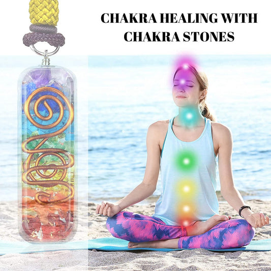 7 Chakra Orgone Healing Pendant | Gemstones Necklace for Spiritual Healing Self-Body Powers & Energy | Handmade - SUNSEED THE JOURNEY