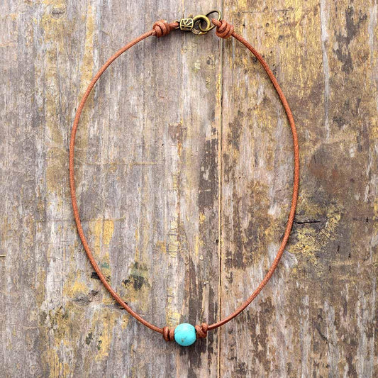 Minimalist Turquoise Choker - SUNSEED THE JOURNEY