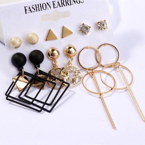 Beautiful Bohemian Fashion Earring Sets | Geometric Tassel Pearl Earring Sets | Versatile Fashion Design Earrrings for Daily Wear - SUNSEED THE JOURNEY