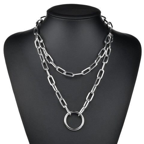 Beautiful Multi Layer Goth Jewelry | Heart lock Necklace | Fashion Statement Sterling Jewelry - SUNSEED THE JOURNEY