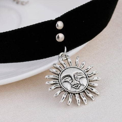 Fashion Handmade Vintage Hippy Stretch Tattoo Choker Necklace Elastic Line Punk Grunge Statement Necklaces Jewelry for Women Men - SUNSEED THE JOURNEY