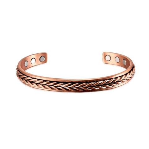 Vintage Copper Magnetic Bracelets | Pure Copper Adjustable Cuffs | Unisex Pain Relief Jewelry