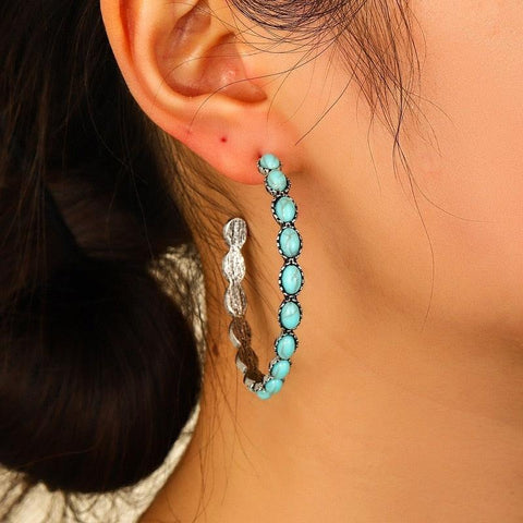 Crystal Design 3 Flowers Western Look Earrings Dangler Fancy Earrings for  Girls Party wear Korean Jewelry TurquoiseSky Blue Color Crystal Earrings