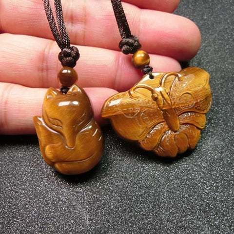 Golden Amulet Charm Adjustable Necklaces | Carved and Polished Character Pendants | Handmade Fashion Jewelry - SUNSEED THE JOURNEY