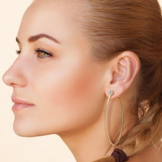 Trendy Sterling Silver Hoop Earrings Set | 14k Gold Plated Huggie Hoops Pair | Stylish Hoop Earrings for Women - SUNSEED THE JOURNEY