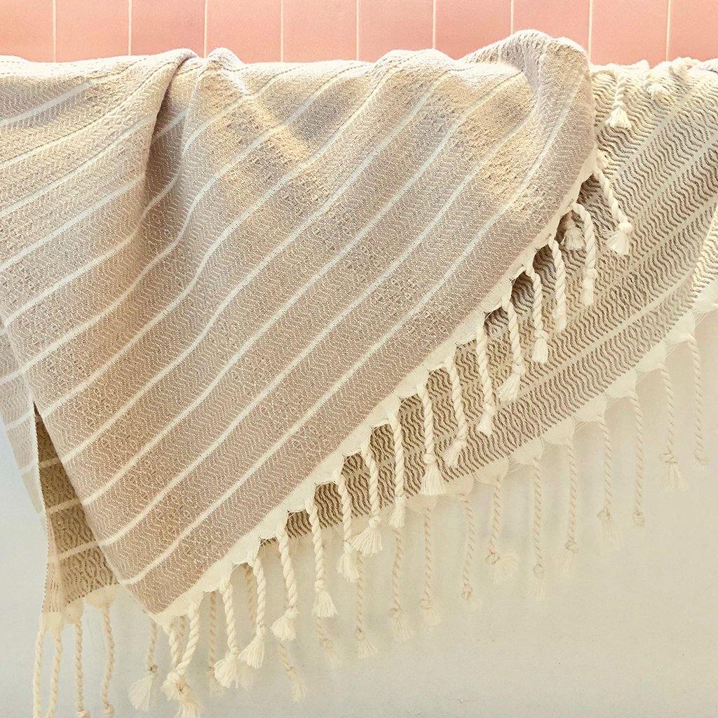 Geo Stripe Turkish Towel - SUNSEED THE JOURNEY