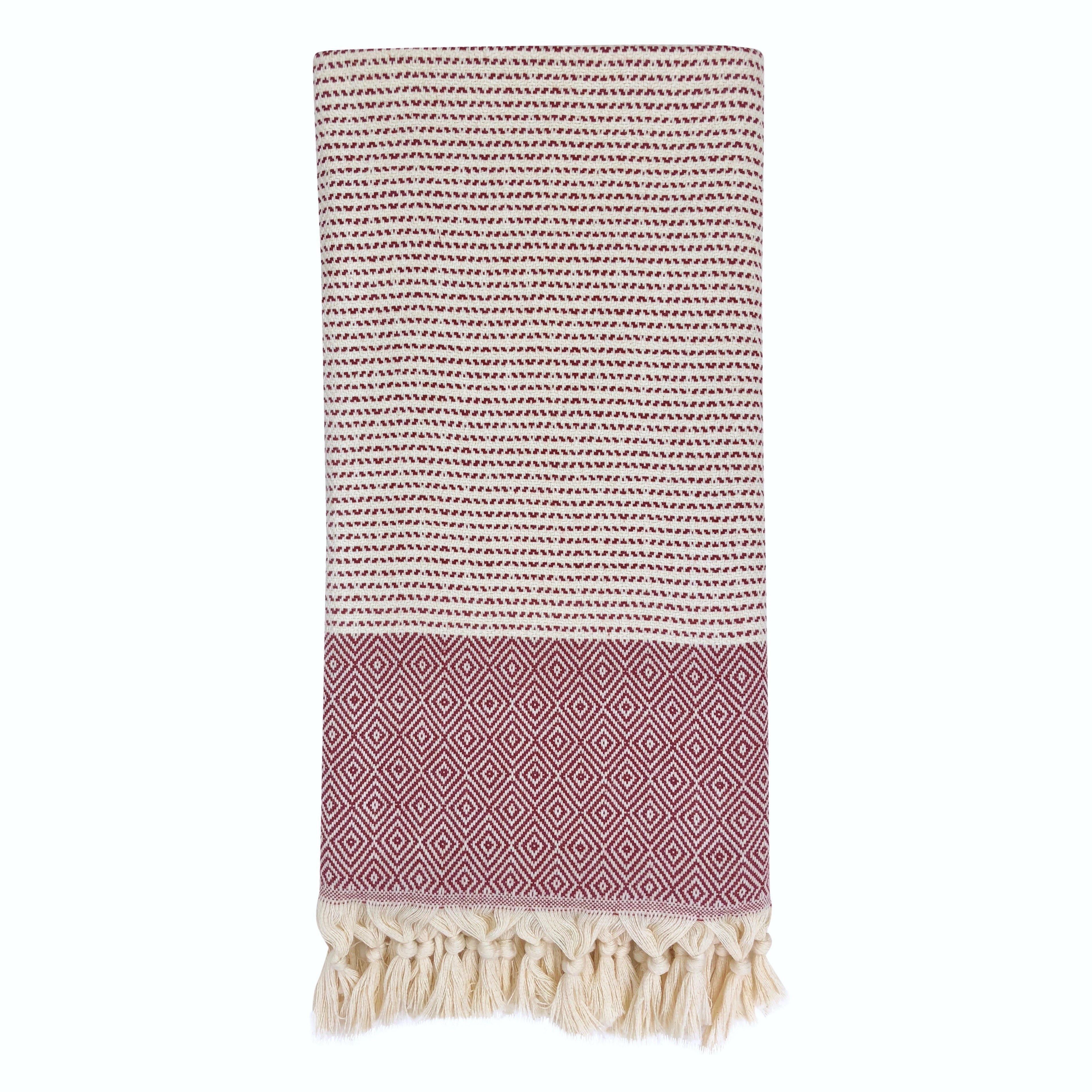 Diamond Stripe Turkish Towel - SUNSEED THE JOURNEY