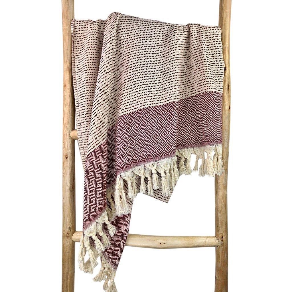 Diamond Stripe Turkish Towel - SUNSEED THE JOURNEY