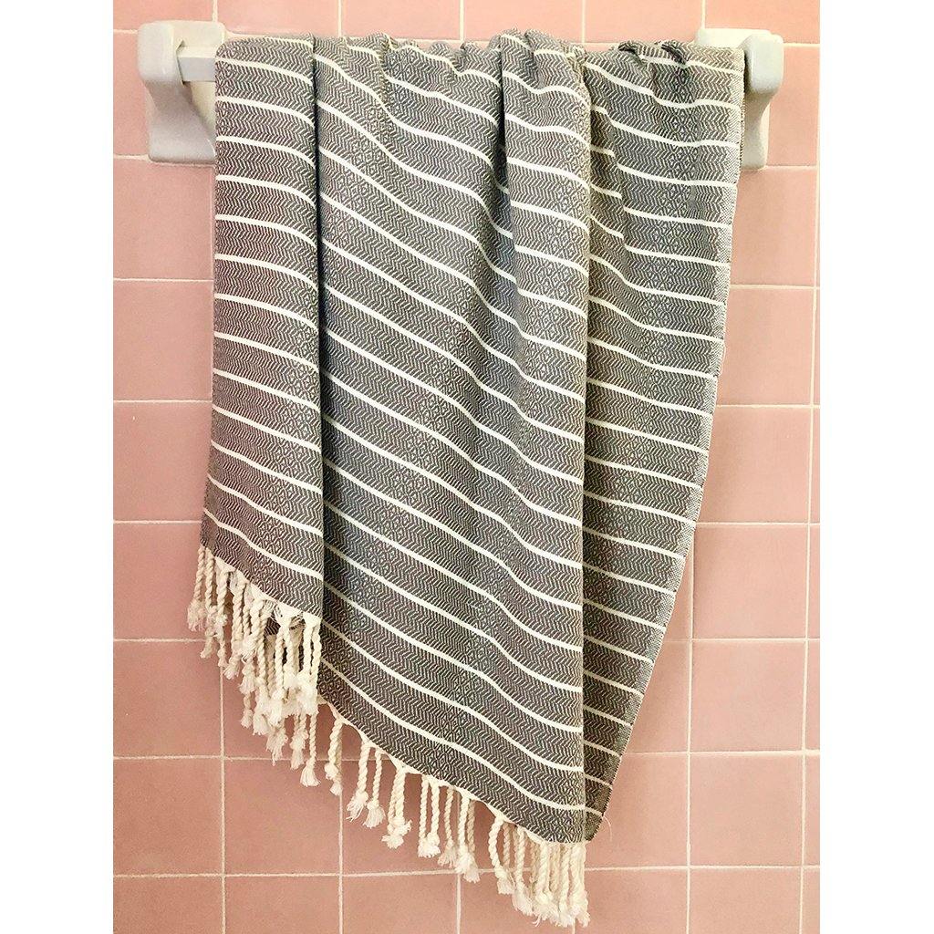 Geo Stripe Turkish Towel - SUNSEED THE JOURNEY