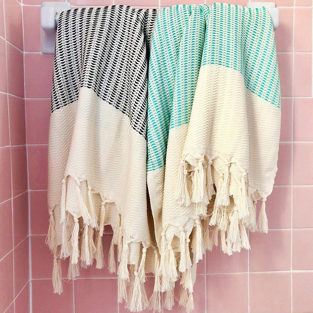 Plush Wavy Turkish Towel - SUNSEED THE JOURNEY